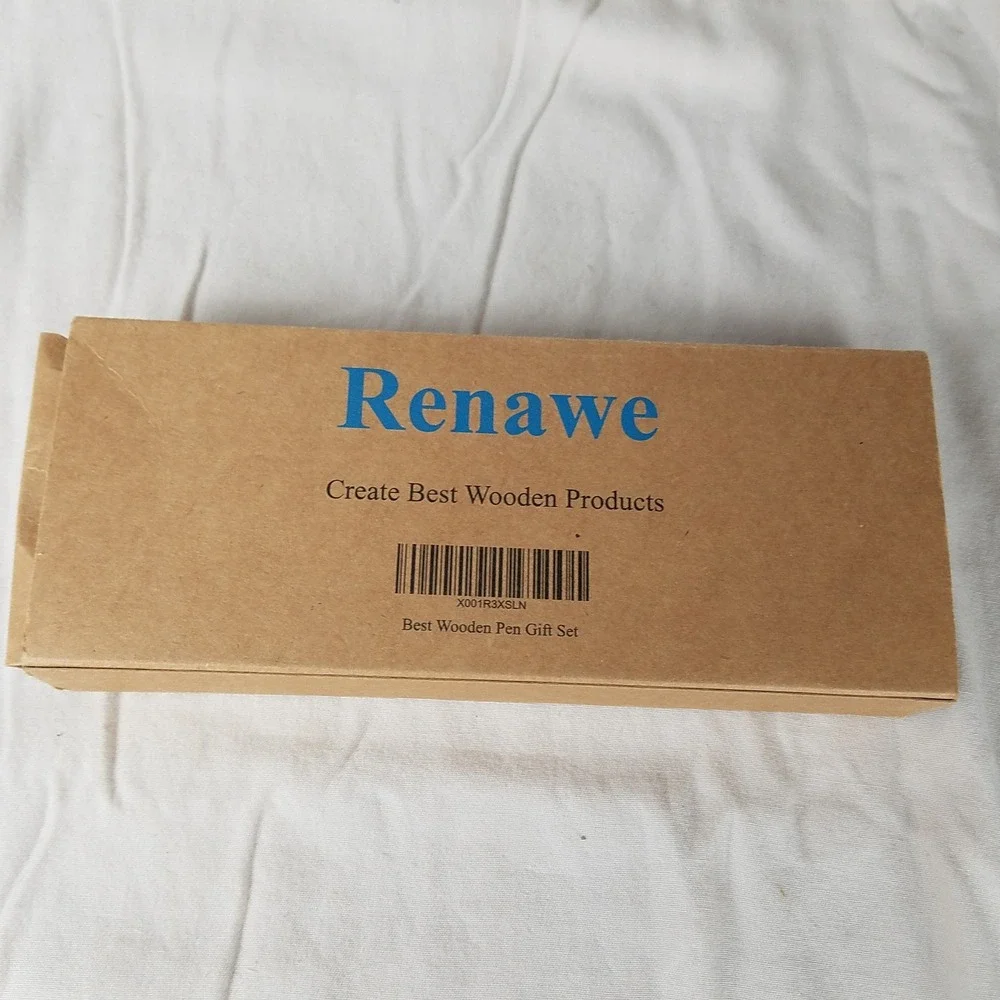 Renawe Wooden Pen Gift Set‎ Brown NEW Handcrafted Two-Tone Case Box Graduation